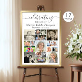 Herdenking 17 Foto Collage Script Leven Vieren Poster