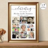 Herdenking 17 Foto Collage Script Leven Vieren Poster
