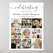 Herdenking 17 Foto Collage Script Ter nagedachteni Poster (Voorkant)