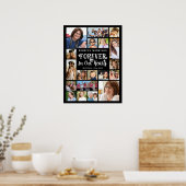 Herdenking 19 Foto Collage Voor altijd in onze har Poster (Keuken)