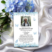 Herdenking 1 Foto Begrafenis Blauwe Bloemen