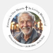 Herdenking 1 Speciale Foto Ronde Sticker (Voorkant)
