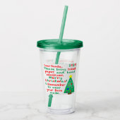 Herdenking 2020 Kerstmis Acryl Drinkbeker (Achterkant)