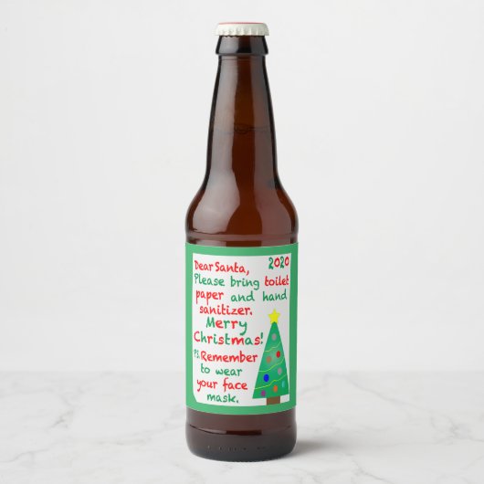 Herdenking 2020 Kerstmis Bier Etiket (Voorkant)