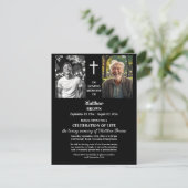 Herdenking 3 foto's Funeral Kaart (Staand voorkant)