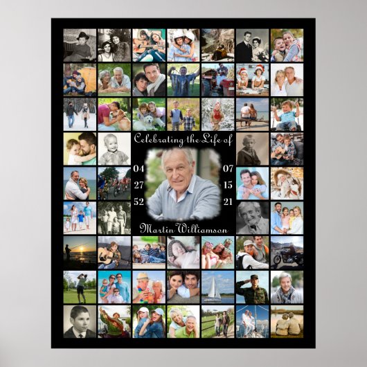 Herdenking 55 HULDIGING AAN HET LEVEN Foto Collage Poster (Voorkant)
