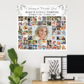 Herdenking 59 Foto Collage Viering van het Leven Poster (Thuiskantoor)