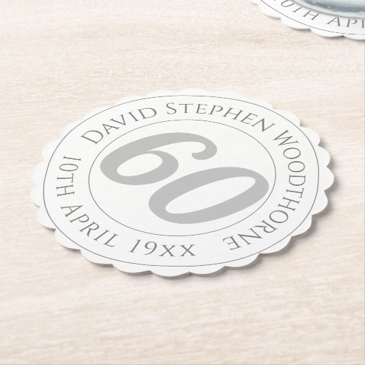 Herdenking 60ste verjaardag van de verjaardag van  kartonnen onderzetters (Gekanteld)