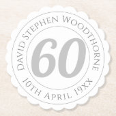 Herdenking 60ste verjaardag van de verjaardag van  kartonnen onderzetters (Voorkant)