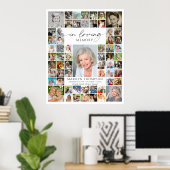 Herdenking 61 Foto Collage Ter liefdevolle herinne Poster (Thuiskantoor)