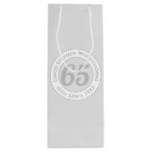 Herdenking 65e verjaardag van de verjaardag van de wijn cadeautas (Achterkant)