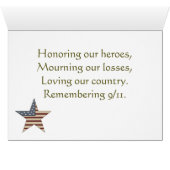 Herdenking 9/11, Patriot's Day, Verenigde Staten (Binenzijde Horizontaal (Onderkant))