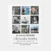 Herdenking 9 Foto Collage Herinnering Fleece Deken (Voorkant)