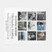 Herdenking 9 Foto Collage Herinnering Fleece Deken (Voorkant (Horizontaal))