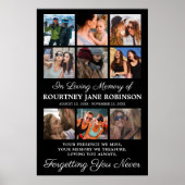 Herdenking 9 Foto Collage Poster (Voorkant)