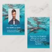 Herdenking Aandenken Dolfijnen Onderwater Oceaan Visitekaartje (Voorkant / Achterkant)