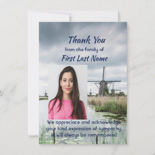 Herdenking Aangepast Holland Nederland  Dank je we Bedankkaart
