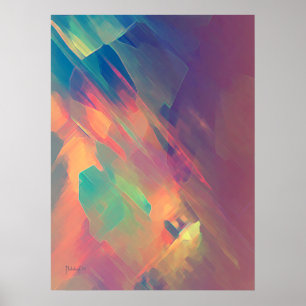 Herdenking - abstracte schilderdruk poster