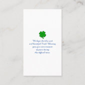 Herdenking Afbeelding Kaart Visitekaartje (Achterkant)