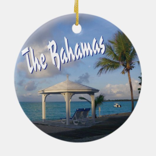 Herdenking Bahamas Keramisch Ornament (Achterkant)