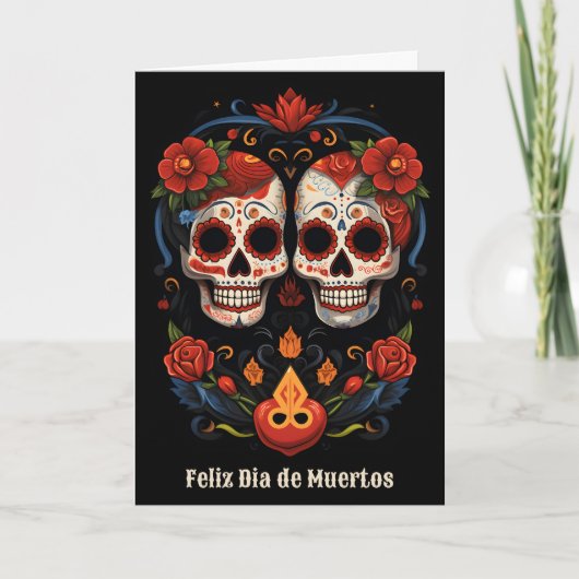 🌹Herdenking bloeit: Dia de Muertos 🌹 Feestdagen Kaart (Voorkant)