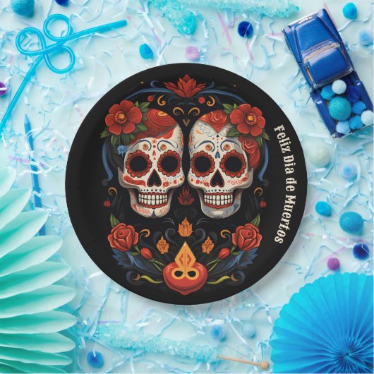 🌹Herdenking bloeit: Dia de Muertos 🌹 Papieren Bordje (Feest)