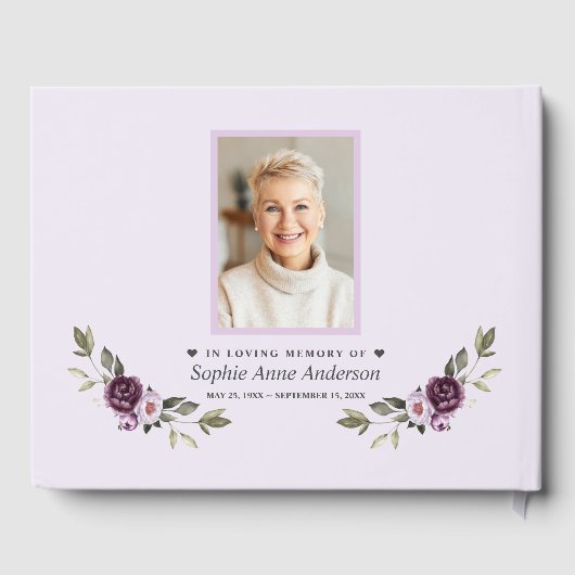 Herdenking Bloemen Foto Uitvaart Herdenking Gastenboek (Achterkant)