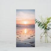 Herdenking Boekwijzer met Foto en Gebed Oceaan Zon (Staand voorkant)