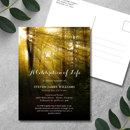Herdenking Bomen voor Levensviering Briefkaart