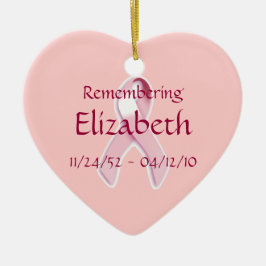 "Herdenking____" Borstkanker Keramisch Ornament