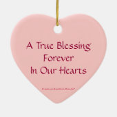 "Herdenking____" Borstkanker Keramisch Ornament (Achterkant)