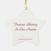 "Herdenking____" Borstkanker Keramisch Ornament (Achterkant)