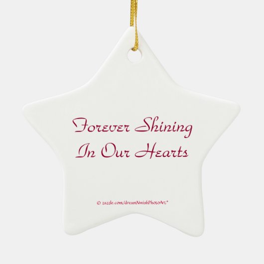 "Herdenking____" Borstkanker Keramisch Ornament (Achterkant)