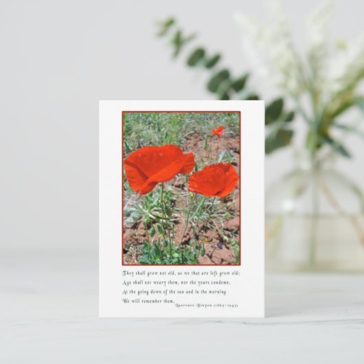 Herdenking Briefkaart (Staand voorkant)