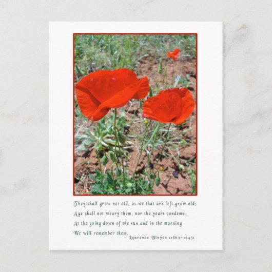 Herdenking Briefkaart (Voorkant)