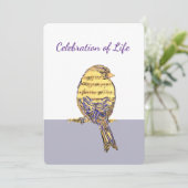 Herdenking Celebration Life Music Bird Musician Kaart (Staand voorkant)