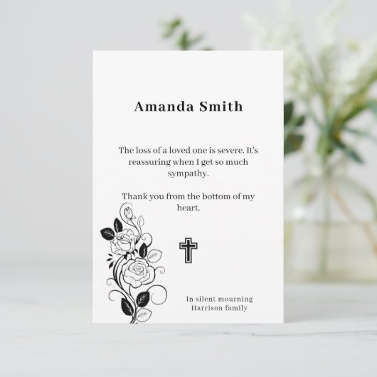 Herdenking Charity Kaart (Staand voorkant)