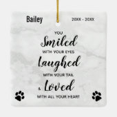 Herdenking Citaat Memorial Keepslag - Pet Loss Keramisch Ornament (Achterkant)