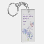 Herdenking Custom Memorial Keepsake Butterfly Sleutelhanger (Voorkant Links)