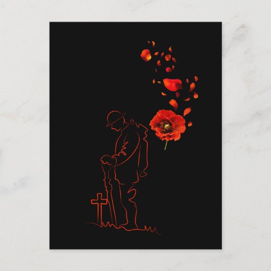 Herdenking dag papavery Lest We vergeten Canada Briefkaart (Voorkant)