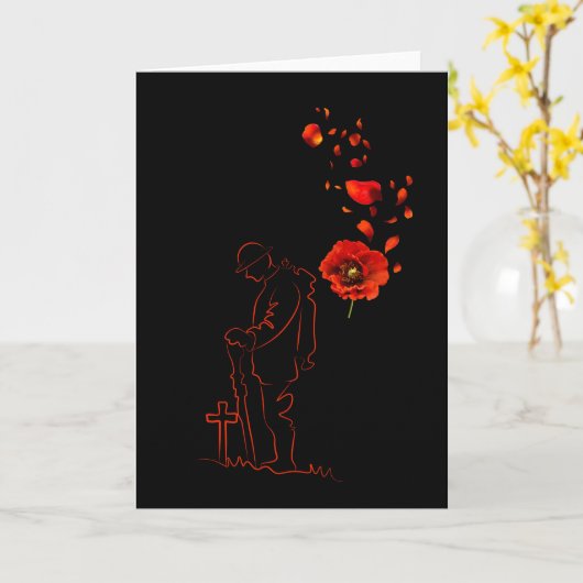 Herdenking dag papavery Lest We vergeten Canada Kaart (Gele Bloem)