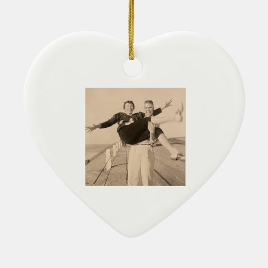 Herdenking Donna LC Fish Keramisch Ornament (Achterkant)