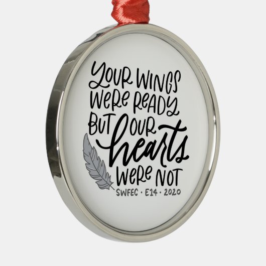 Herdenking E14-Ornament Metalen Ornament (Rechts)