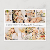 Herdenking Eenvoudig Minimalistisch Modern 10 Foto Briefkaart (Voorkant)