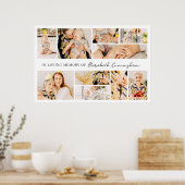 Herdenking Eenvoudig Minimalistisch Modern 10 Foto Poster (Keuken)