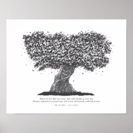 Herdenking eerbetoon aan moeder sympathie cadeau v poster