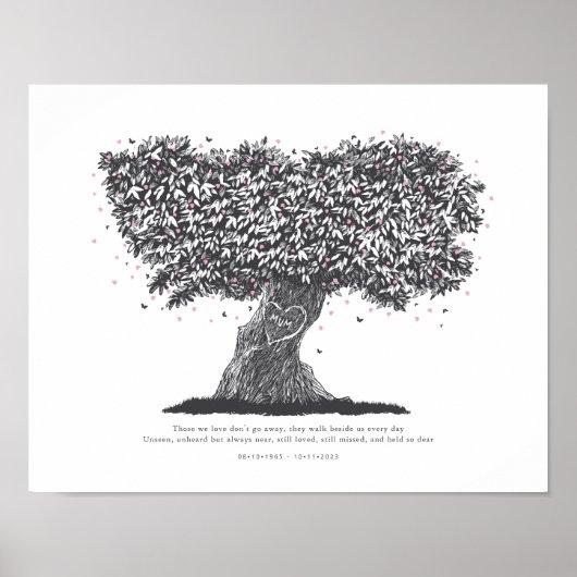 Herdenking eerbetoon aan moeder sympathie cadeau v poster (Voorkant)