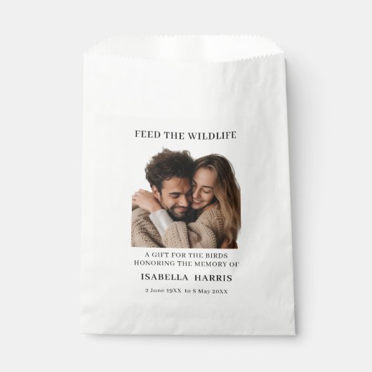 Herdenking Feed the Birds Favor Design Bedankzakje (Voorkant)