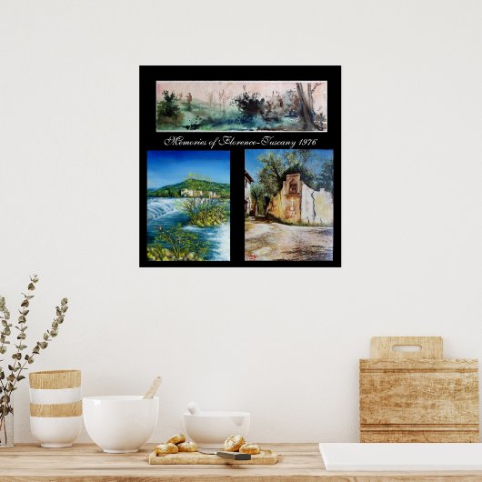 Herdenking Florence-Toscane 1976 Poster (Keuken)