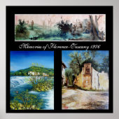 Herdenking Florence-Toscane 1976 Poster (Voorkant)